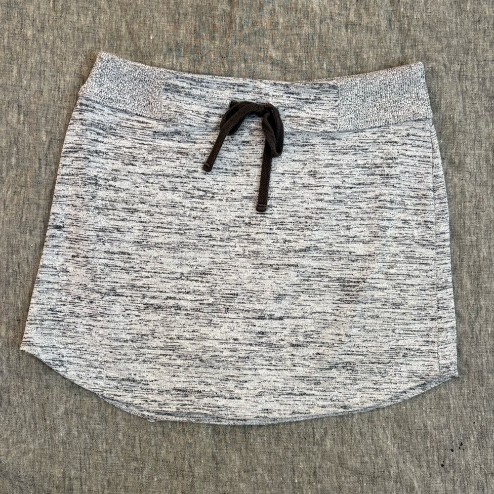 Athleta Heathered Gray Mini Skirt with Tie